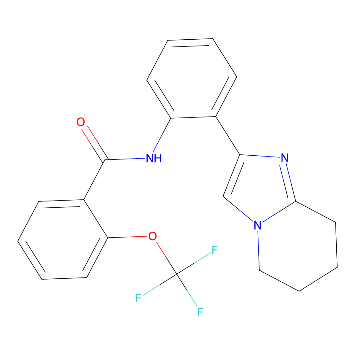 N-(2-(5,6,7,8-tetrahydroimidazo[1,2-a]pyridin-2-yl)phenyl)-2-(trifluoromethoxy)benzamide molecular structure, CAS 2034299-23-3