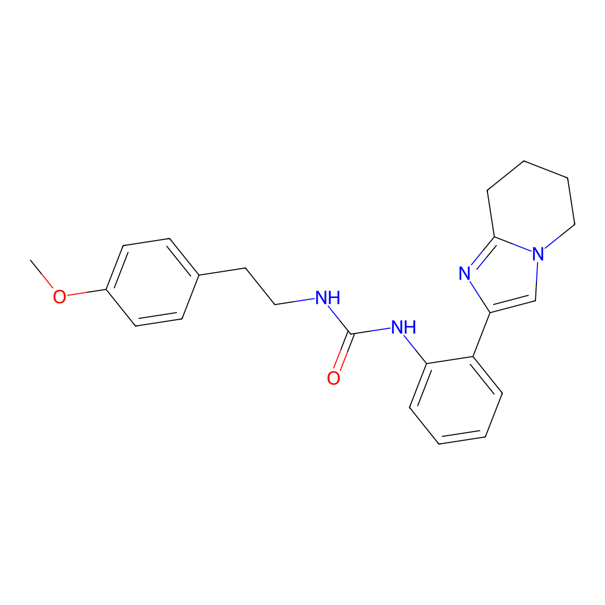 1-(4-Methoxyphenethyl)-3-(2-(5,6,7,8-tetrahydroimidazo[1,2-a]pyridin-2-yl)phenyl)urea molecular structure, CAS 2034299-54-0