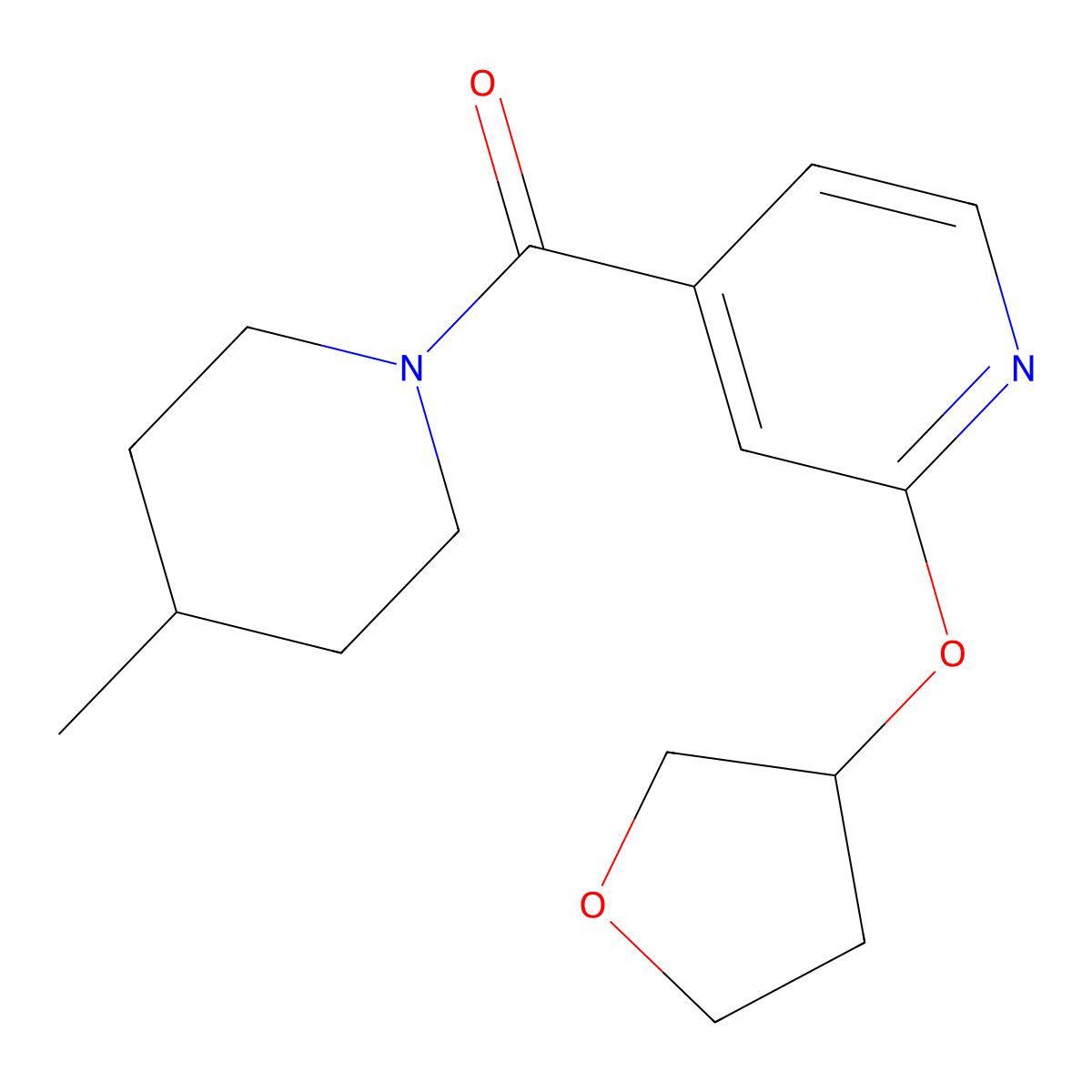 4-(4-Methylpiperidine-1-carbonyl)-2-(oxolan-3-yloxy)pyridine molecular structure, CAS 2034299-62-0
