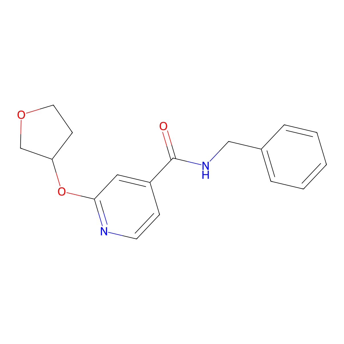 N-benzyl-2-((tetrahydrofuran-3-yl)oxy)isonicotinamide molecular structure, CAS 2034299-75-5