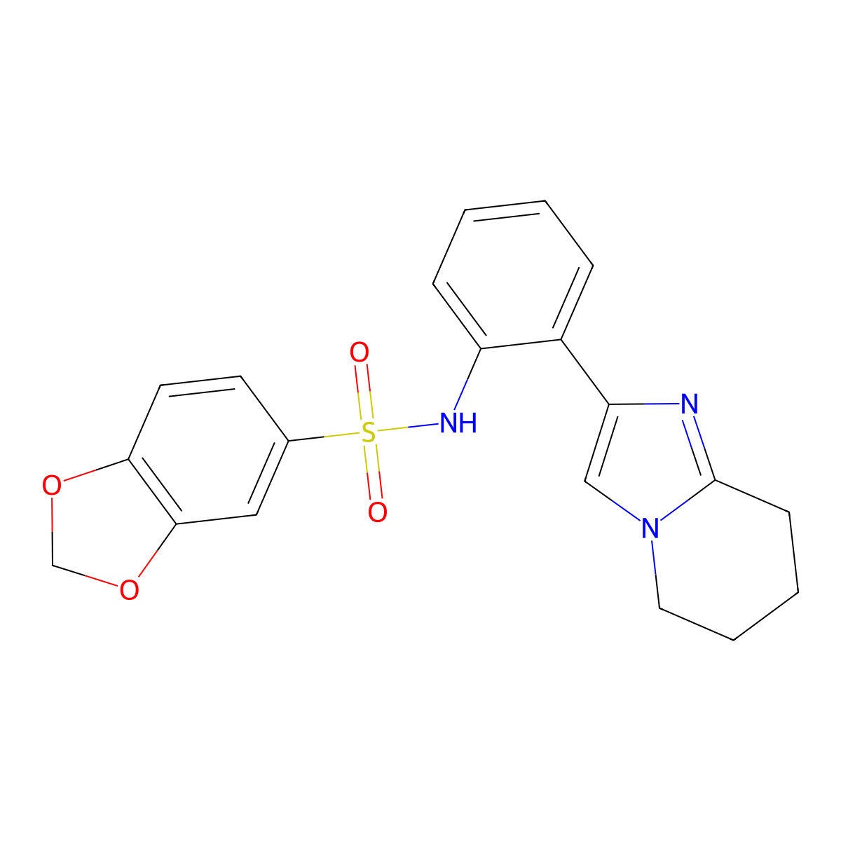 N-(2-(5,6,7,8-tetrahydroimidazo[1,2-a]pyridin-2-yl)phenyl)benzo[d][1,3]dioxole-5-sulfonamide molecular structure, CAS 2034299-77-7