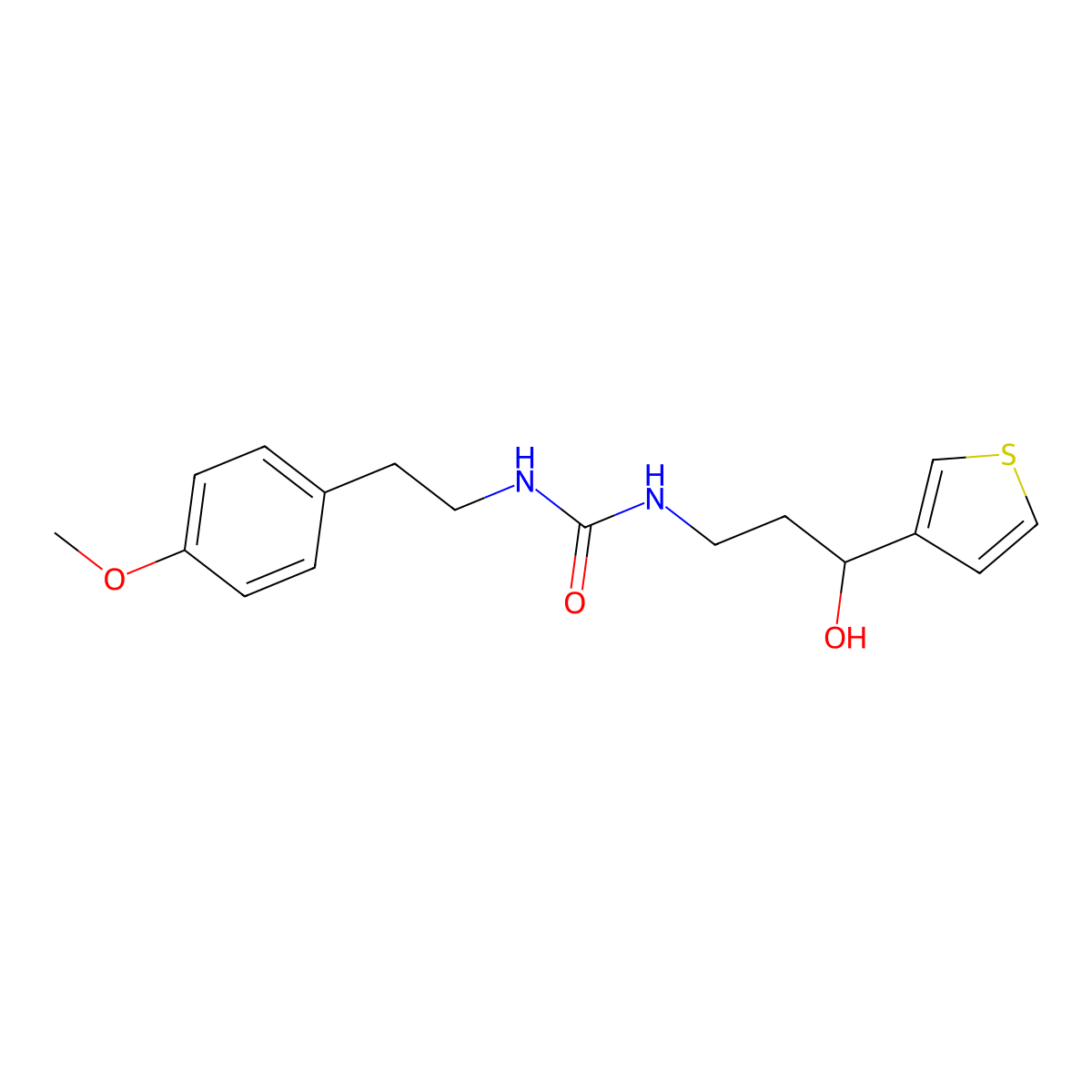 1-(3-Hydroxy-3-(thiophen-3-yl)propyl)-3-(4-methoxyphenethyl)urea molecular structure, CAS 2034299-95-9