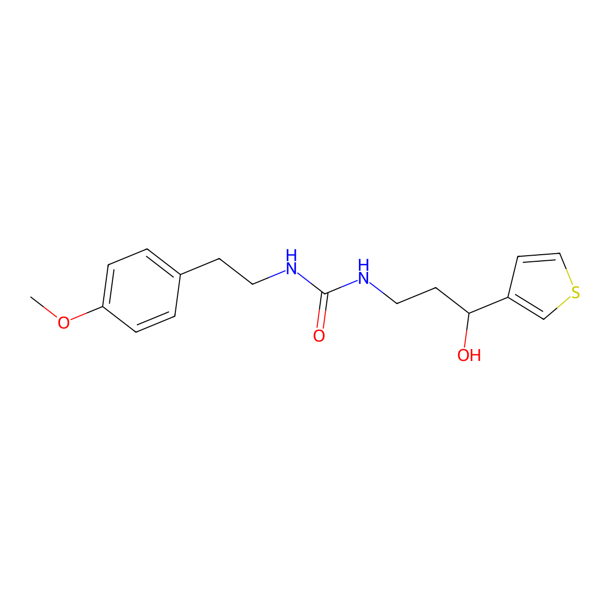 1-(3-Hydroxy-3-(thiophen-3-yl)propyl)-3-(4-methoxyphenethyl)urea molecular structure, CAS 2034299-95-9