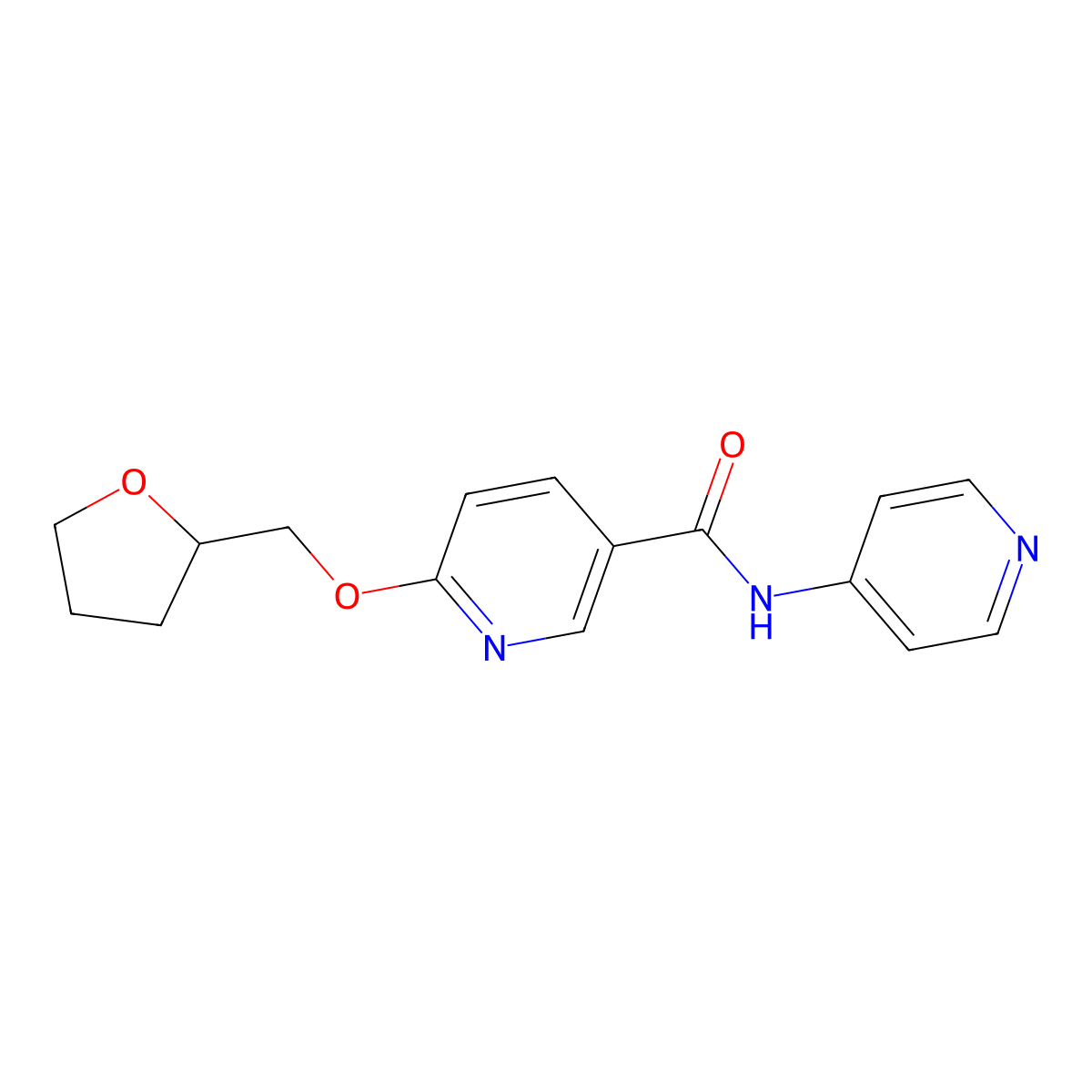 N-(pyridin-4-yl)-6-((tetrahydrofuran-2-yl)methoxy)nicotinamide molecular structure, CAS 2034300-10-0