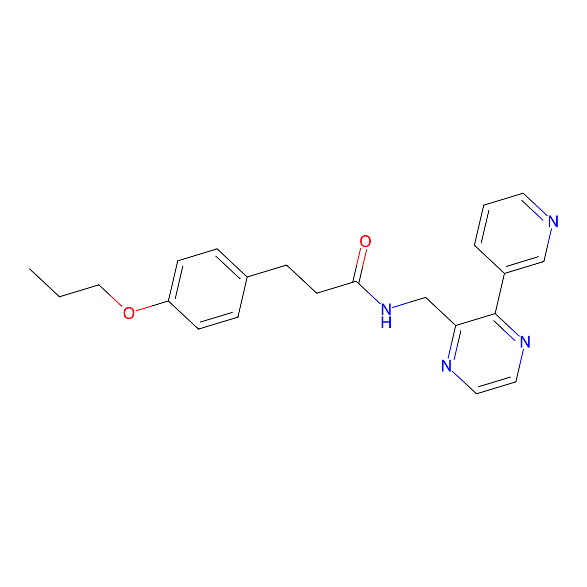 3-(4-propoxyphenyl)-N-{[3-(pyridin-3-yl)pyrazin-2-yl]methyl}propanamide molecular structure, CAS 2034300-19-9
