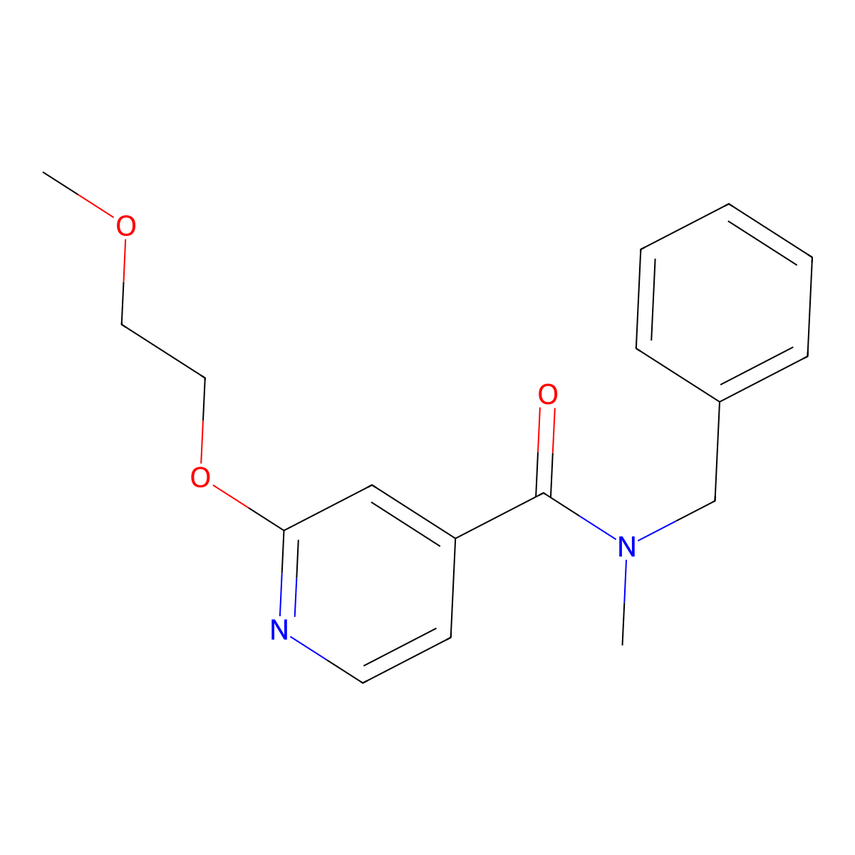 N-benzyl-2-(2-methoxyethoxy)-N-methylisonicotinamide molecular structure, CAS 2034300-55-3