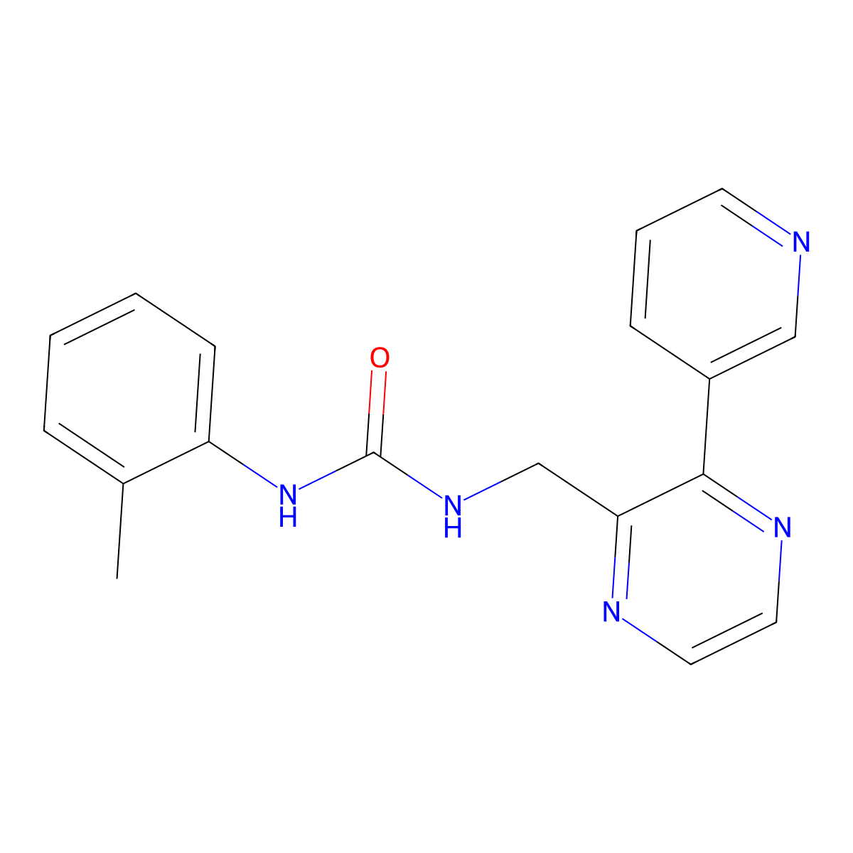 1-(2-Methylphenyl)-3-{[3-(pyridin-3-yl)pyrazin-2-yl]methyl}urea molecular structure, CAS 2034300-74-6