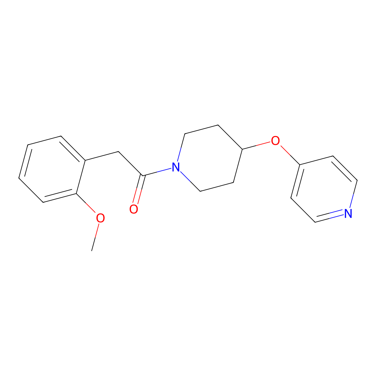 2-(2-Methoxyphenyl)-1-(4-(pyridin-4-yloxy)piperidin-1-yl)ethanone molecular structure, CAS 2034301-34-1