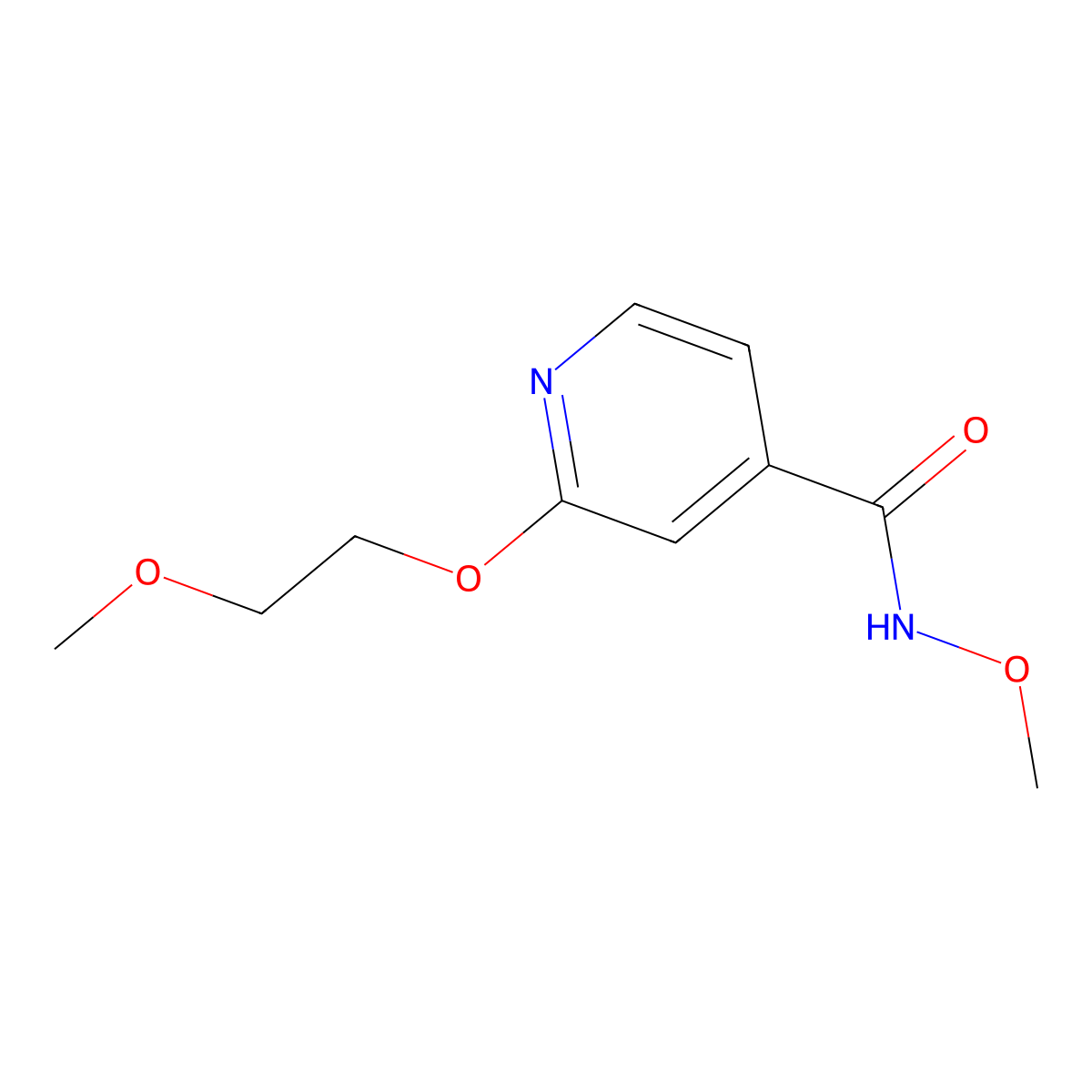 N-methoxy-2-(2-methoxyethoxy)isonicotinamide molecular structure, CAS 2034301-50-1