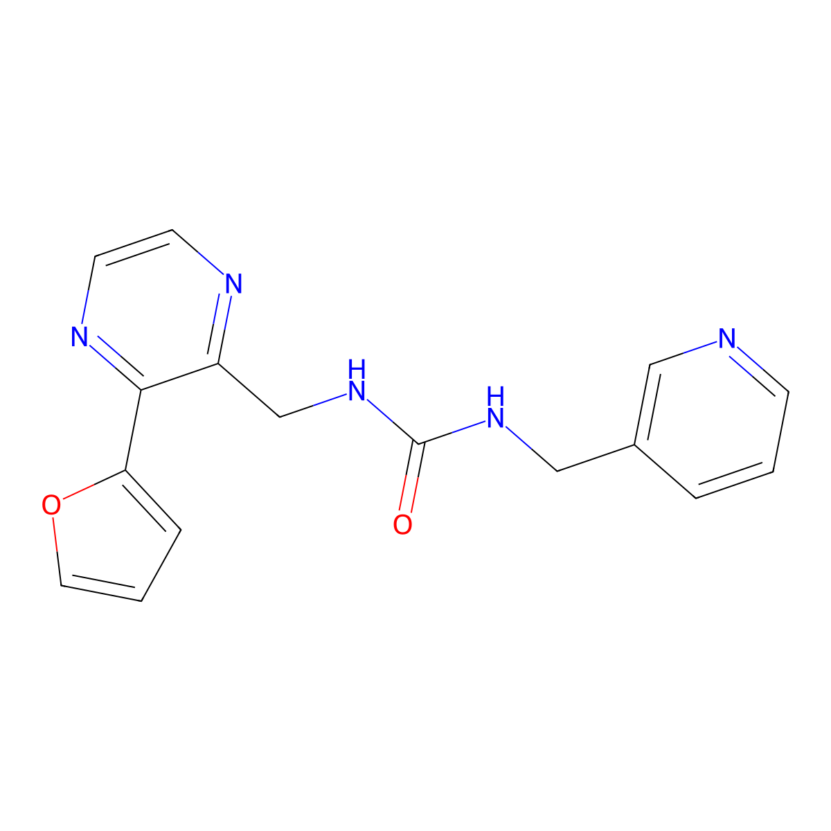 1-((3-(Furan-2-yl)pyrazin-2-yl)methyl)-3-(pyridin-3-ylmethyl)urea molecular structure, CAS 2034301-56-7