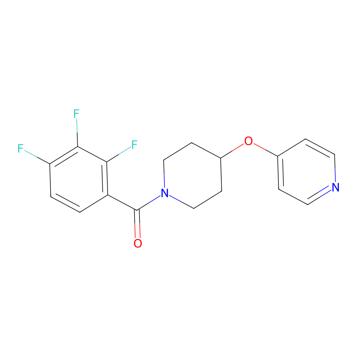 (4-(Pyridin-4-yloxy)piperidin-1-yl)(2,3,4-trifluorophenyl)methanone molecular structure, CAS 2034301-59-0