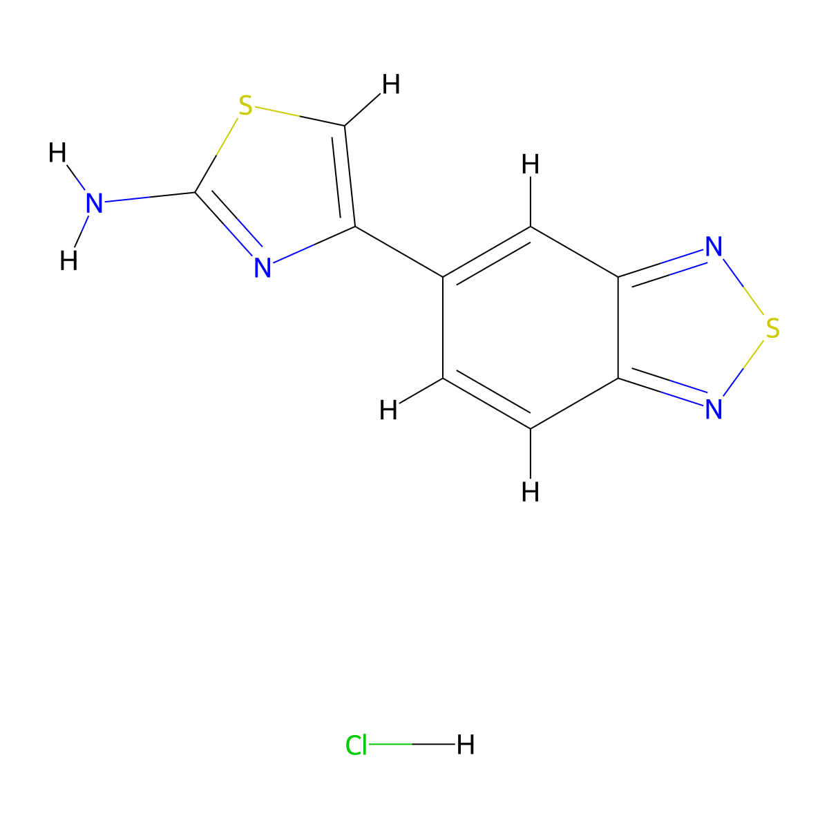 4-(Benzo[c][1,2,5]thiadiazol-5-yl)thiazol-2-amine hydrochloride molecular structure, CAS 2034301-78-3