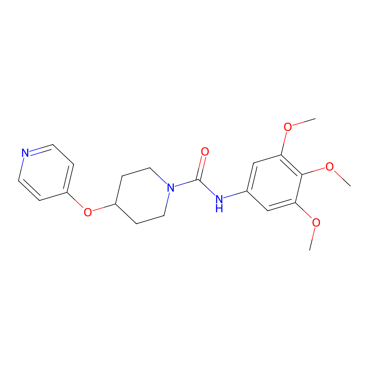 4-(pyridin-4-yloxy)-N-(3,4,5-trimethoxyphenyl)piperidine-1-carboxamide molecular structure, CAS 2034301-82-9