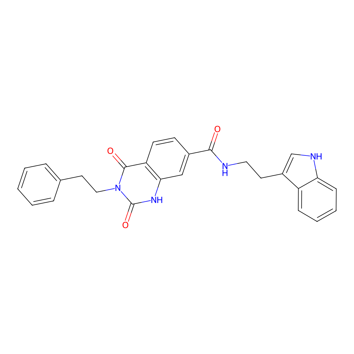 N-(2-(1H-indol-3-yl)ethyl)-2,4-dioxo-3-phenethyl-1,2,3,4-tetrahydroquinazoline-7-carboxamide molecular structure, CAS 2034302-07-1