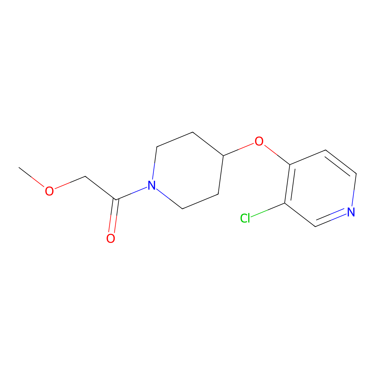 1-(4-((3-Chloropyridin-4-yl)oxy)piperidin-1-yl)-2-methoxyethanone molecular structure, CAS 2034302-29-7
