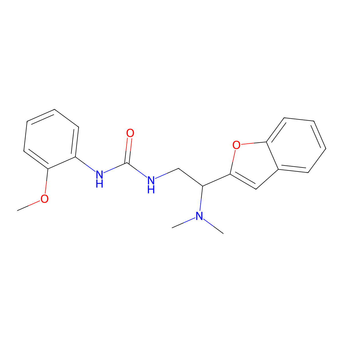 1-(2-(Benzofuran-2-yl)-2-(dimethylamino)ethyl)-3-(2-methoxyphenyl)urea molecular structure, CAS 2034302-61-7