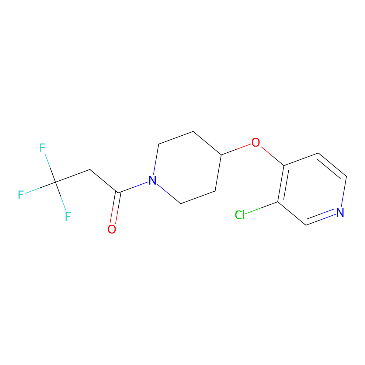 1-(4-((3-Chloropyridin-4-yl)oxy)piperidin-1-yl)-3,3,3-trifluoropropan-1-one molecular structure, CAS 2034302-74-2