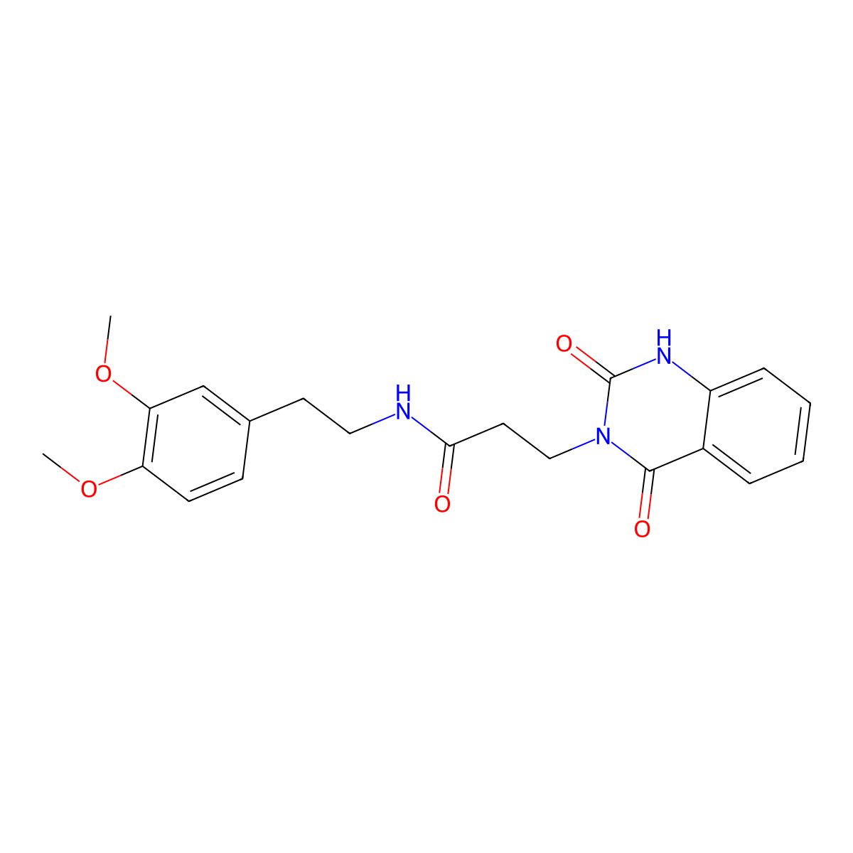 N-(3,4-dimethoxyphenethyl)-3-(2,4-dioxo-1,2-dihydroquinazolin-3(4H)-yl)propanamide molecular structure, CAS 2034303-03-0