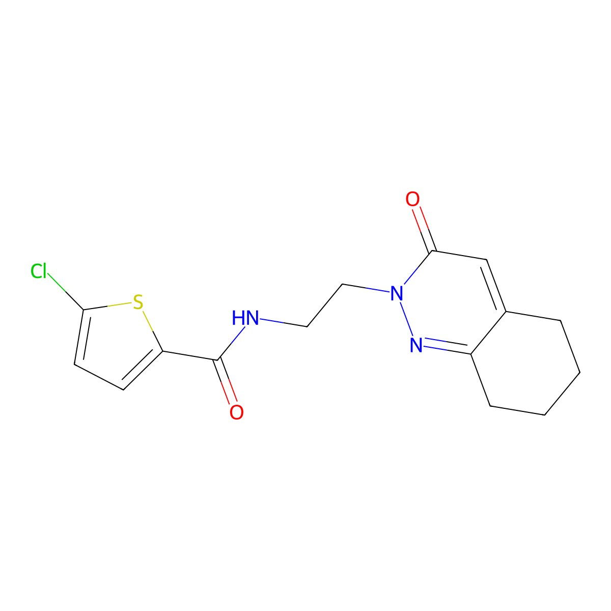 5-chloro-N-(2-(3-oxo-5,6,7,8-tetrahydrocinnolin-2(3H)-yl)ethyl)thiophene-2-carboxamide molecular structure, CAS 2034303-25-6