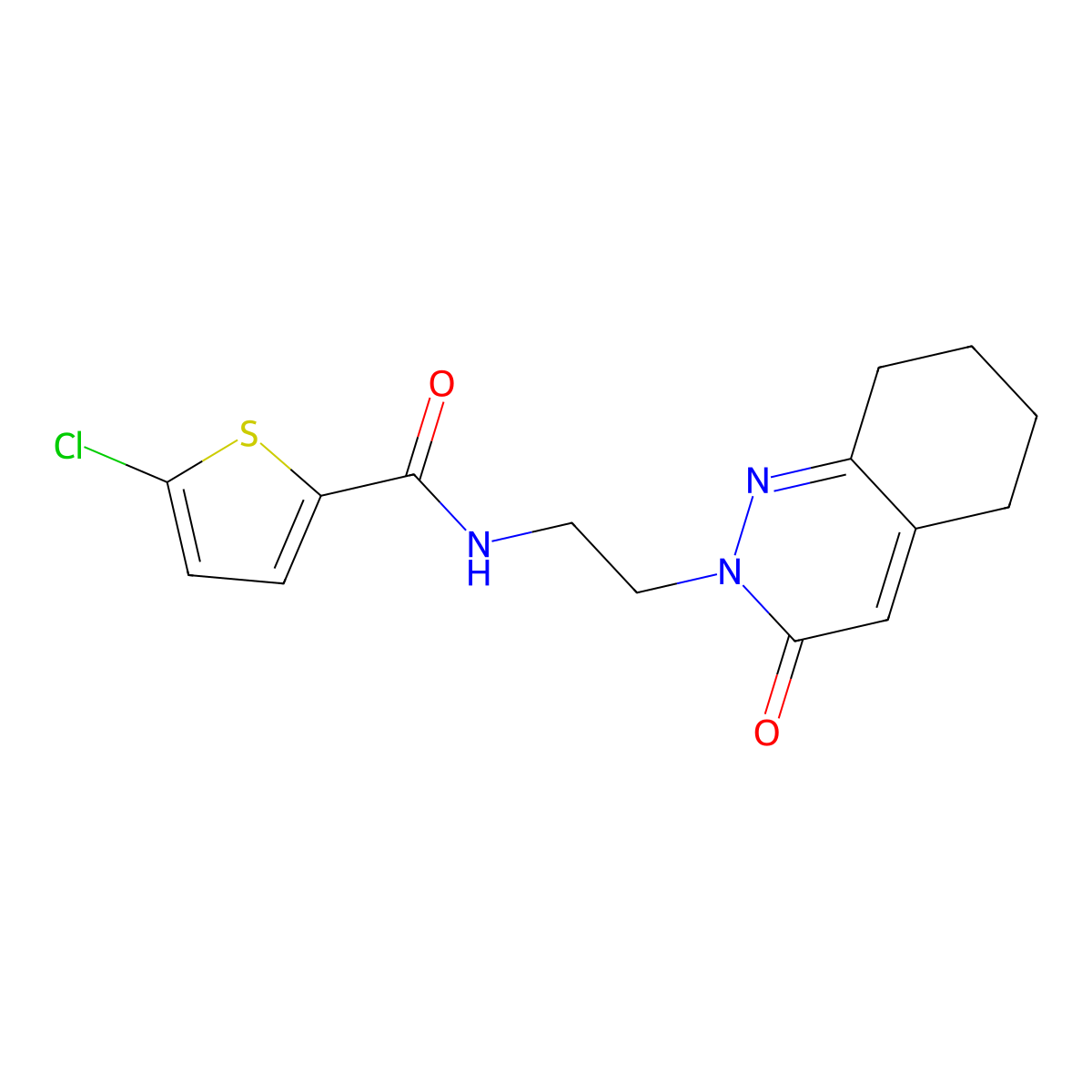 5-chloro-N-(2-(3-oxo-5,6,7,8-tetrahydrocinnolin-2(3H)-yl)ethyl)thiophene-2-carboxamide molecular structure, CAS 2034303-25-6