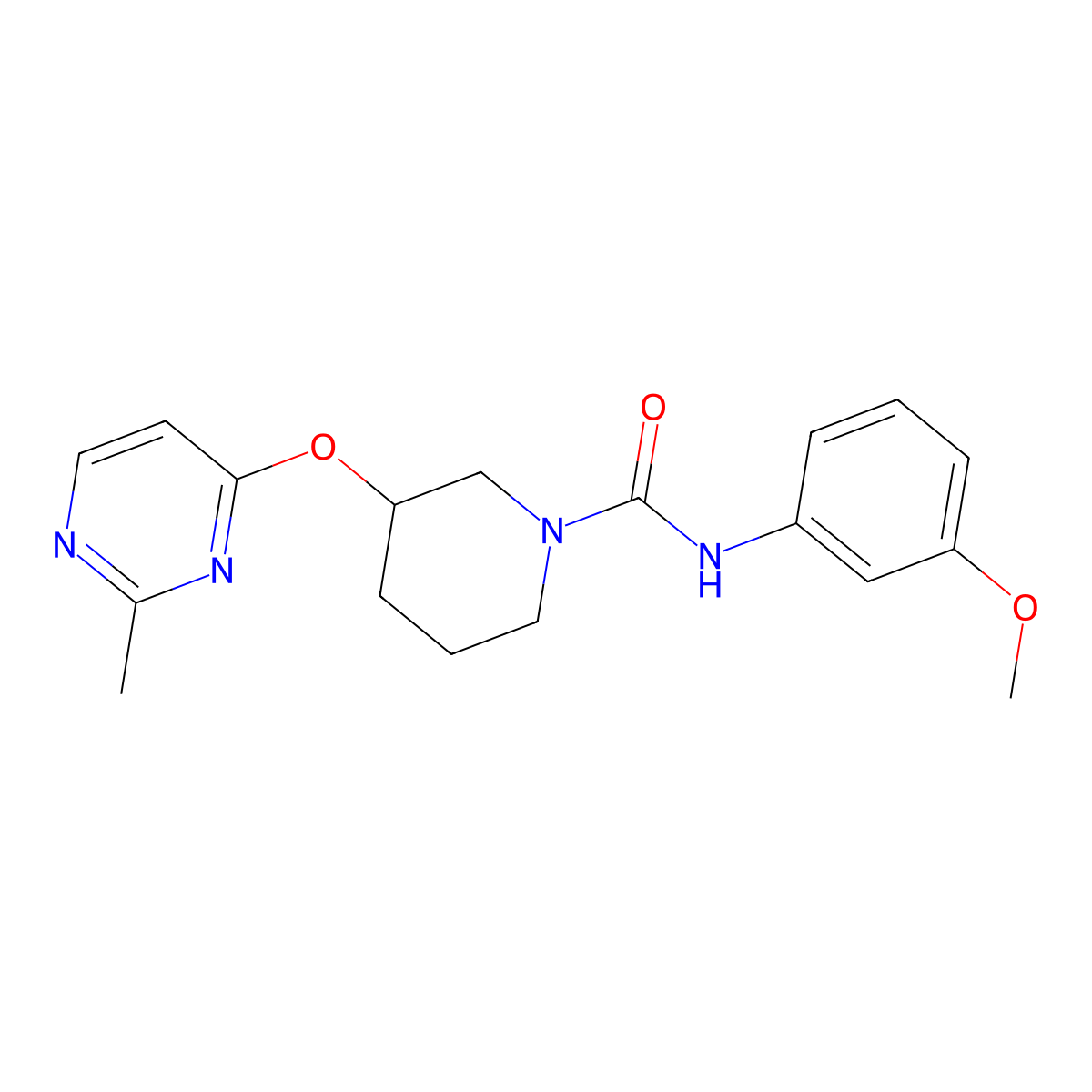 N-(3-methoxyphenyl)-3-[(2-methylpyrimidin-4-yl)oxy]piperidine-1-carboxamide molecular structure, CAS 2034303-42-7