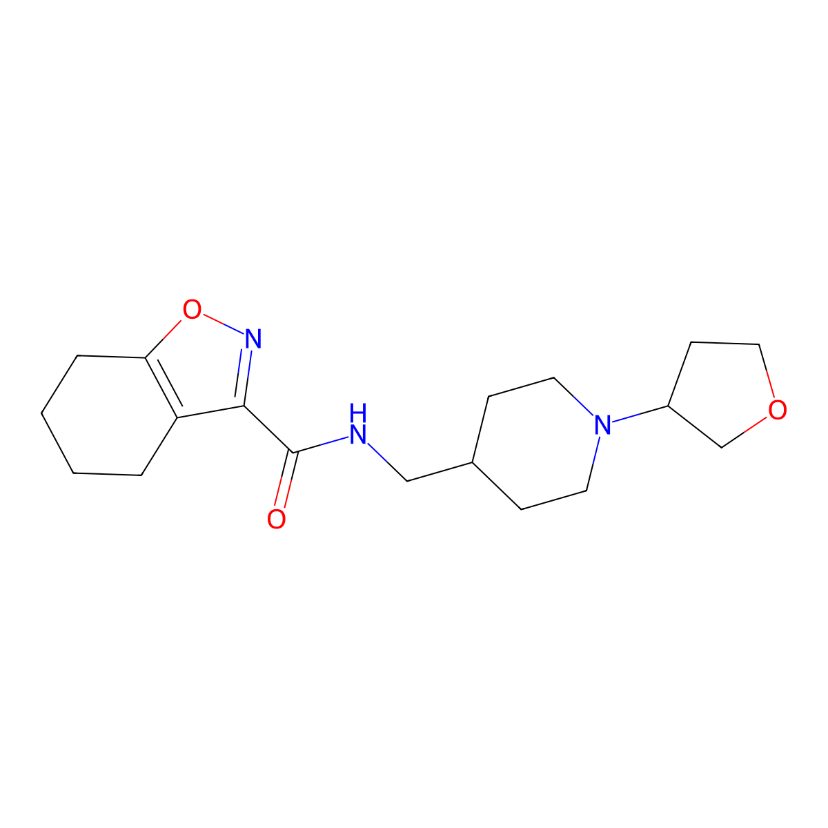 N-{[1-(oxolan-3-yl)piperidin-4-yl]methyl}-4,5,6,7-tetrahydro-1,2-benzoxazole-3-carboxamide molecular structure, CAS 2034303-44-9