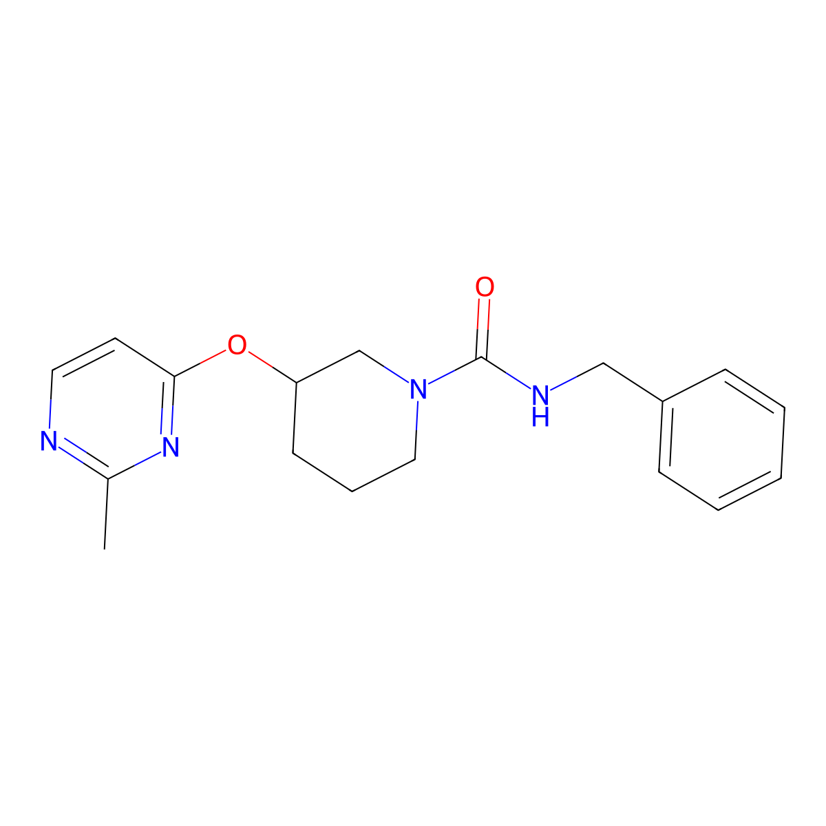 N-benzyl-3-((2-methylpyrimidin-4-yl)oxy)piperidine-1-carboxamide molecular structure, CAS 2034303-46-1