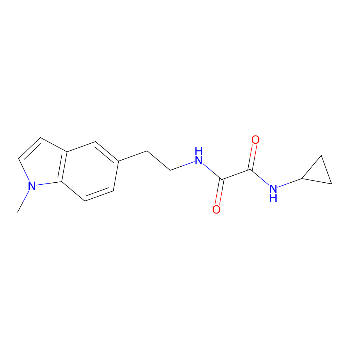 N1-cyclopropyl-N2-(2-(1-methyl-1H-indol-5-yl)ethyl)oxalamide molecular structure, CAS 2034303-50-7