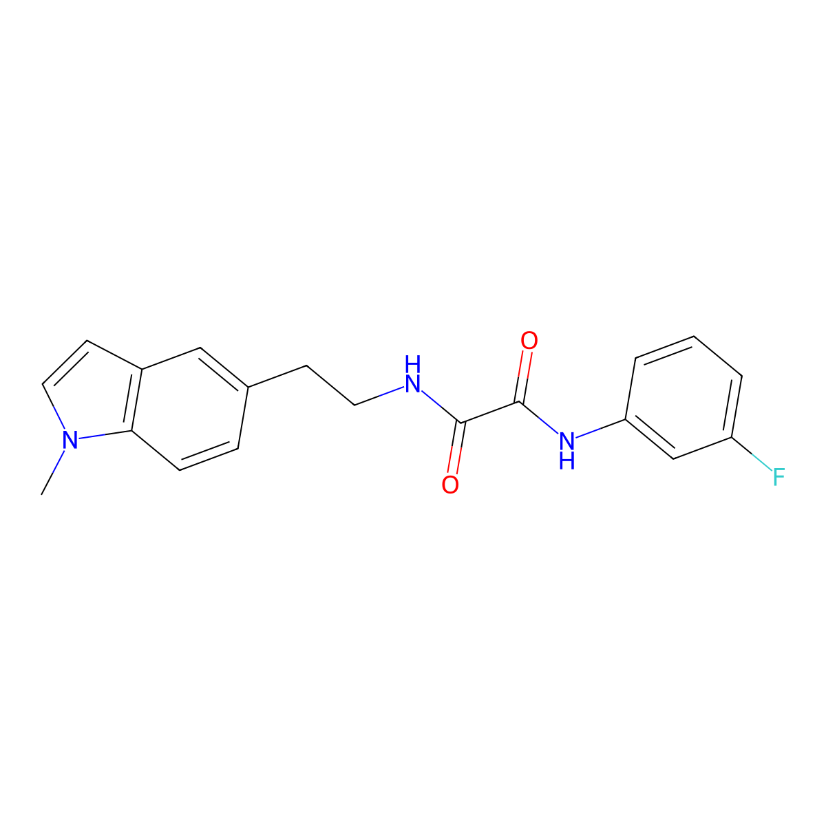 N1-(3-fluorophenyl)-N2-(2-(1-methyl-1H-indol-5-yl)ethyl)oxalamide molecular structure, CAS 2034303-57-4