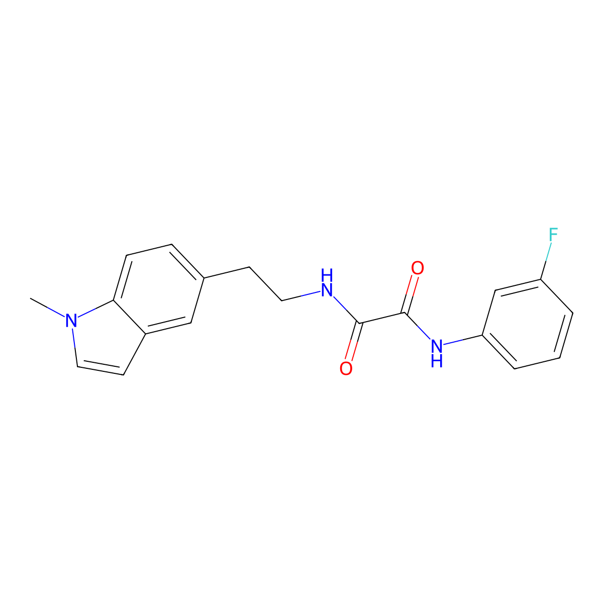 N1-(3-fluorophenyl)-N2-(2-(1-methyl-1H-indol-5-yl)ethyl)oxalamide molecular structure, CAS 2034303-57-4