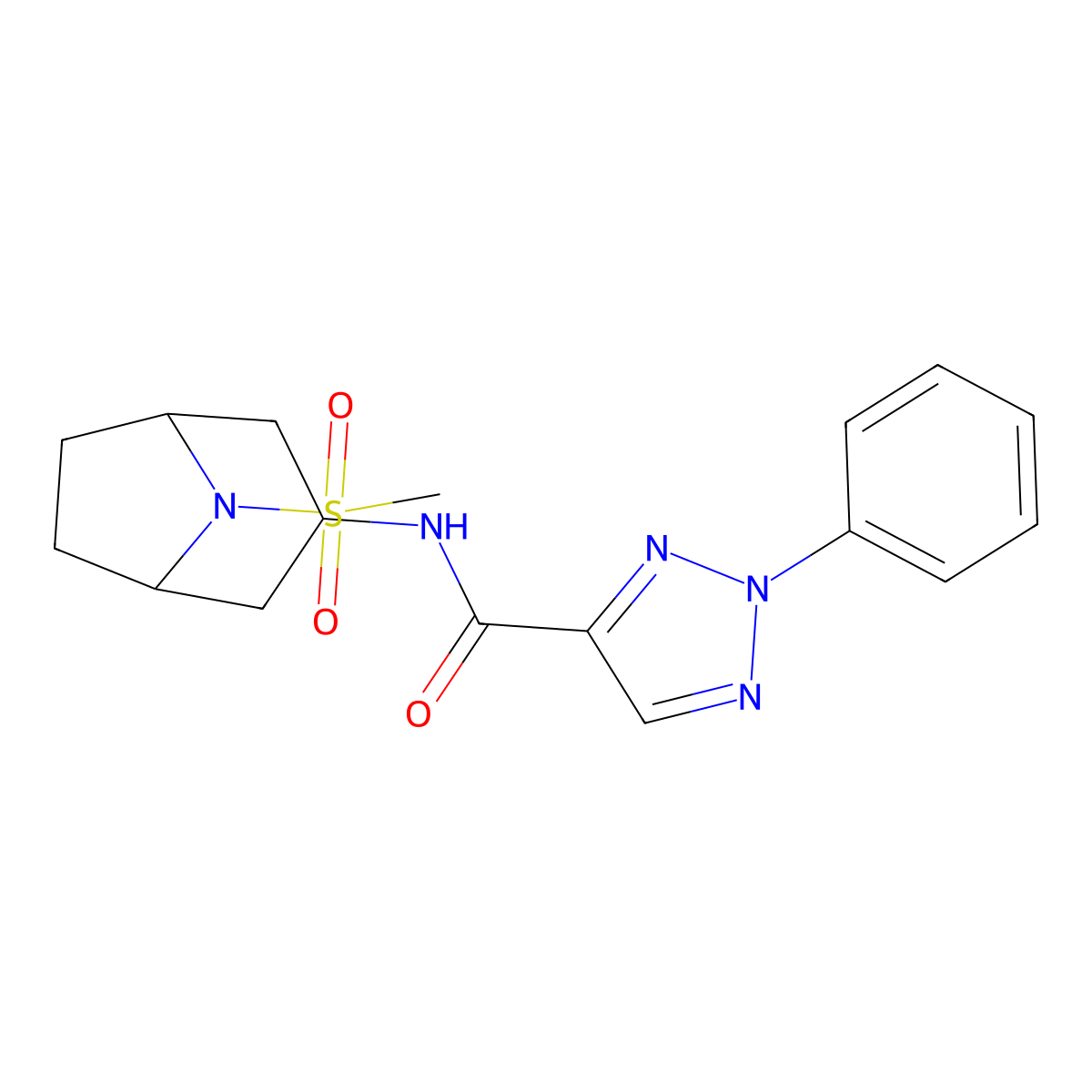 N-(8-(methylsulfonyl)-8-azabicyclo[3.2.1]octan-3-yl)-2-phenyl-2H-1,2,3-triazole-4-carboxamide molecular structure, CAS 2034304-48-6
