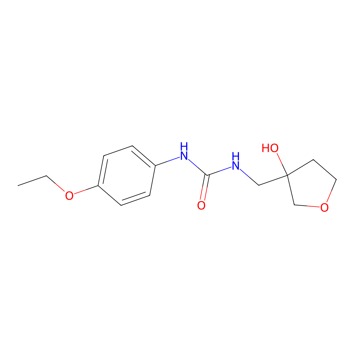 1-(4-Ethoxyphenyl)-3-[(3-hydroxyoxolan-3-yl)methyl]urea molecular structure, CAS 2034304-74-8