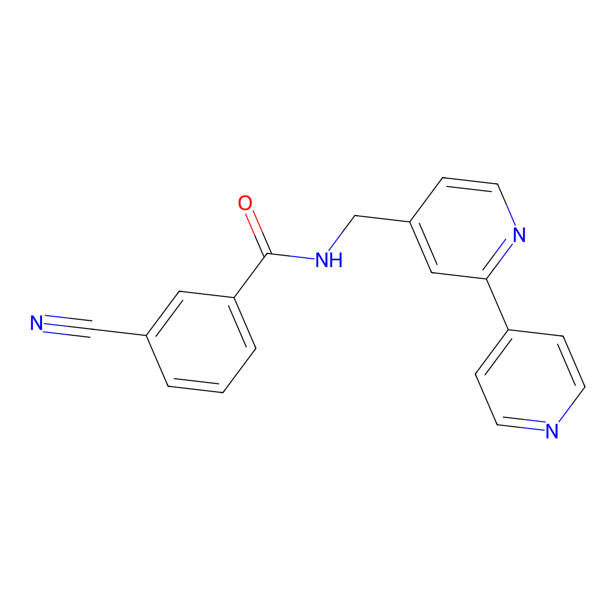 N-([2,4'-bipyridin]-4-ylmethyl)-3-cyanobenzamide molecular structure, CAS 2034305-07-0