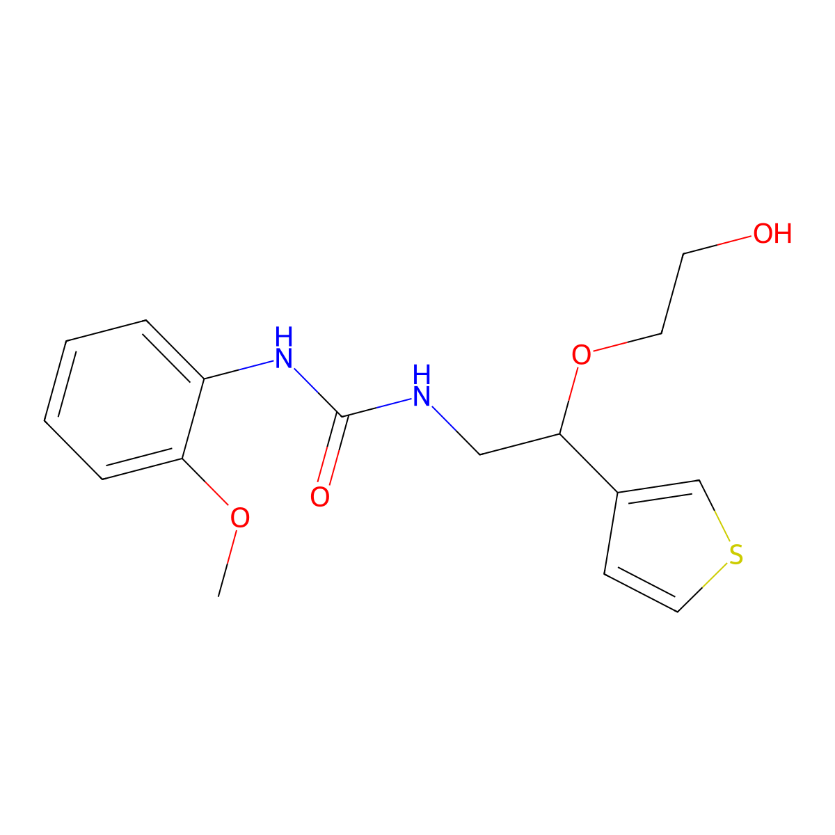 1-(2-(2-Hydroxyethoxy)-2-(thiophen-3-yl)ethyl)-3-(2-methoxyphenyl)urea molecular structure, CAS 2034305-31-0
