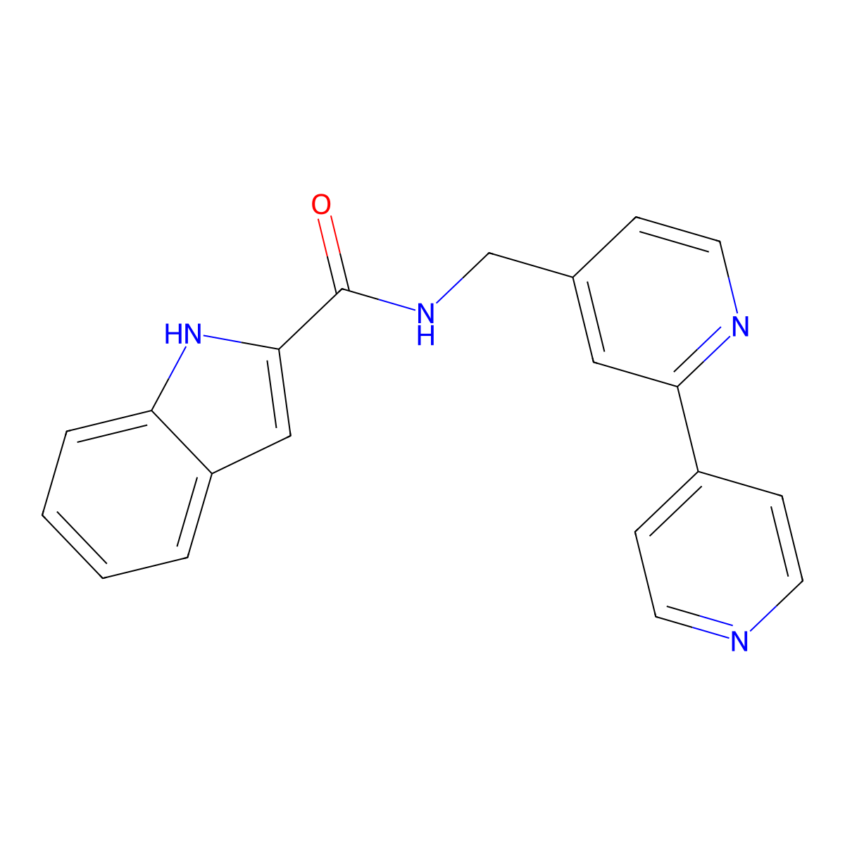 N-({[2,4'-bipyridine]-4-yl}methyl)-1H-indole-2-carboxamide molecular structure, CAS 2034305-32-1