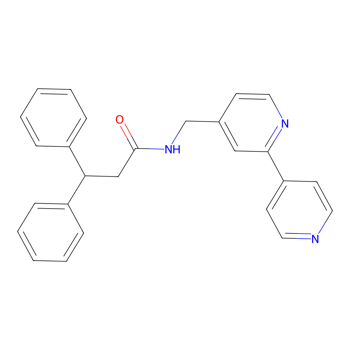 N-([2,4'-bipyridin]-4-ylmethyl)-3,3-diphenylpropanamide molecular structure, CAS 2034305-67-2