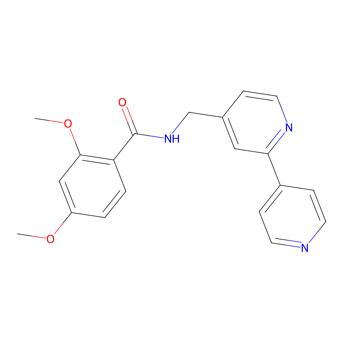 N-({[2,4'-bipyridine]-4-yl}methyl)-2,4-dimethoxybenzamide molecular structure, CAS 2034305-74-1