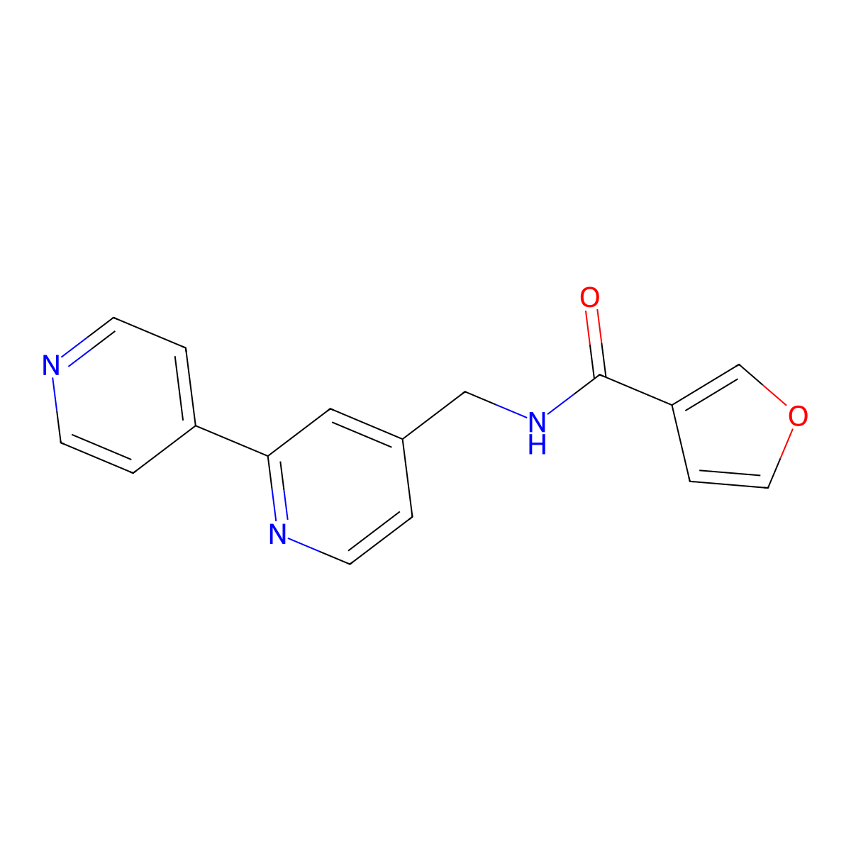 N-({[2,4'-bipyridine]-4-yl}methyl)furan-3-carboxamide molecular structure, CAS 2034305-83-2