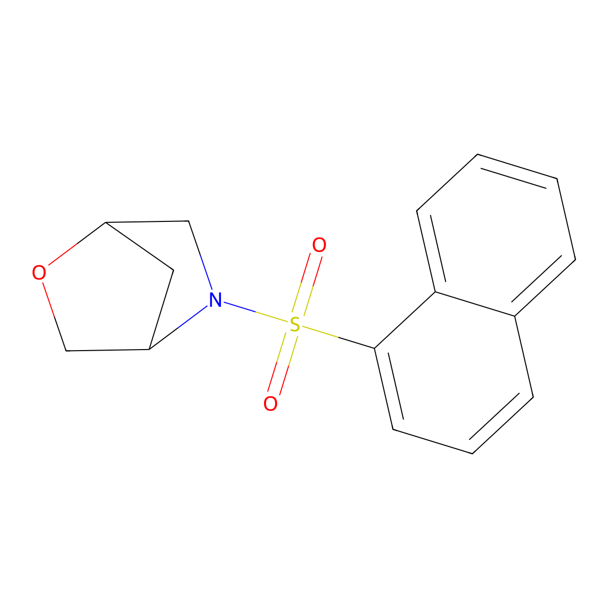 5-(Naphthalen-1-ylsulfonyl)-2-oxa-5-azabicyclo[2.2.1]heptane molecular structure, CAS 2034305-84-3