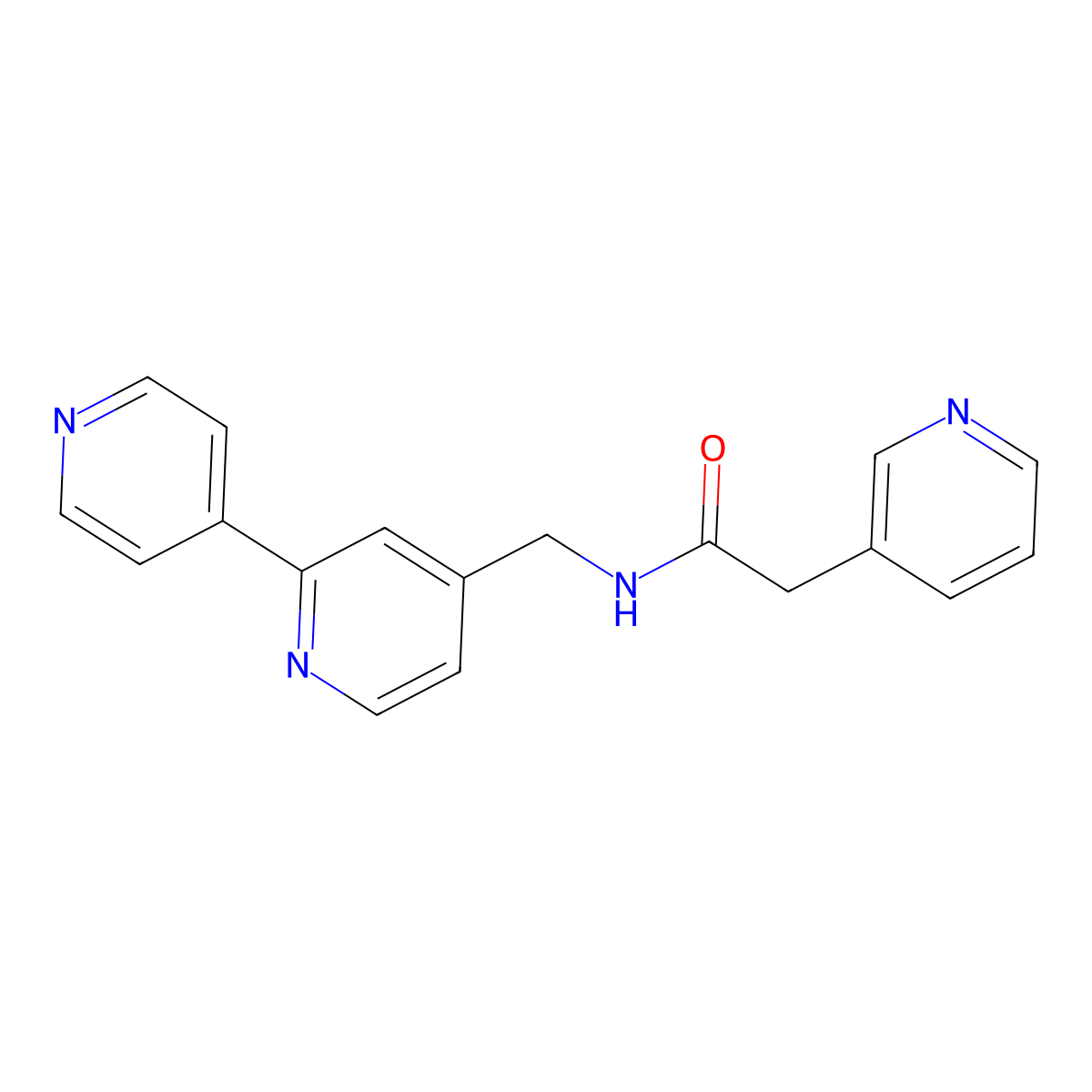 N-({[2,4'-bipyridine]-4-yl}methyl)-2-(pyridin-3-yl)acetamide molecular structure, CAS 2034305-89-8