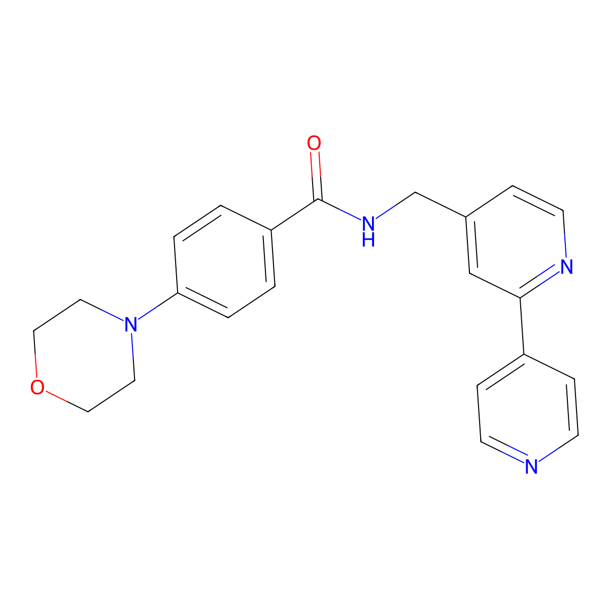 N-({[2,4'-bipyridine]-4-yl}methyl)-4-(morpholin-4-yl)benzamide molecular structure, CAS 2034306-02-8