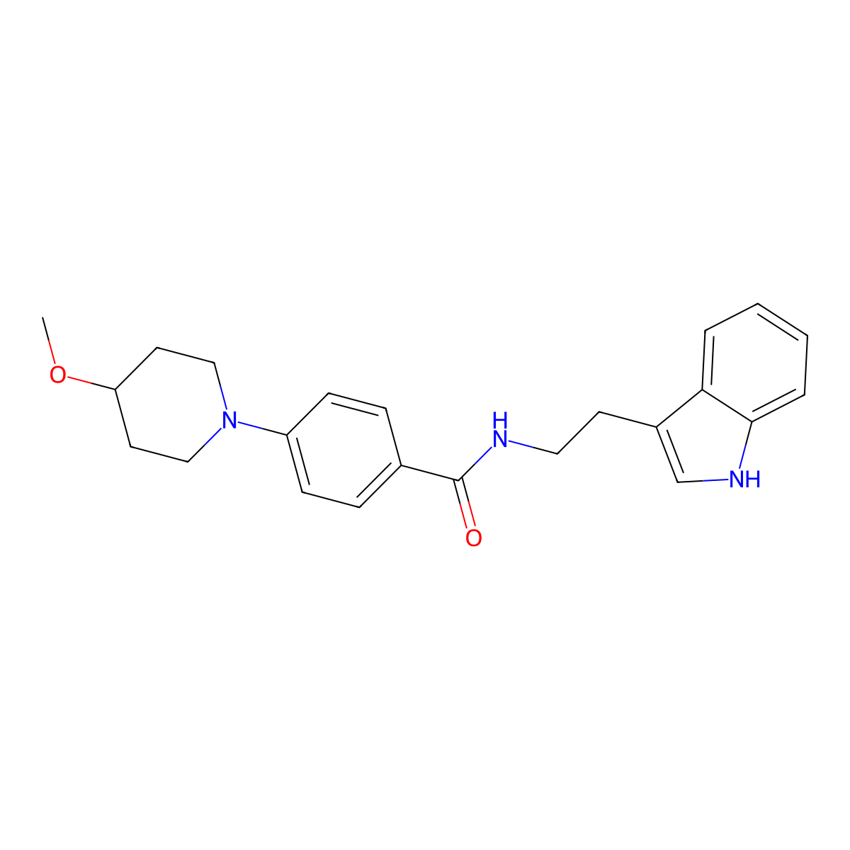 N-[2-(1H-indol-3-yl)ethyl]-4-(4-methoxypiperidin-1-yl)benzamide molecular structure, CAS 2034306-12-0