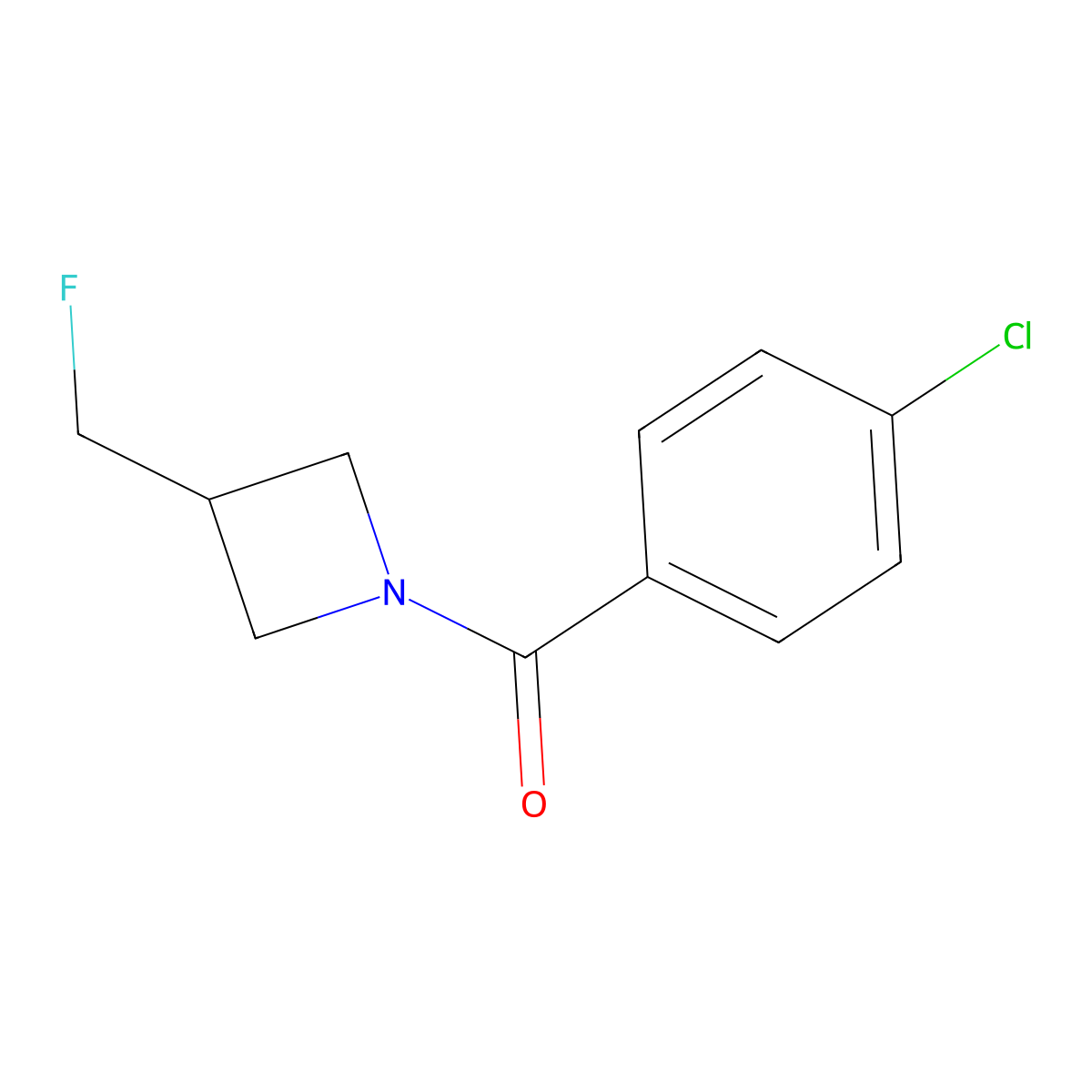 1-(4-Chlorobenzoyl)-3-(fluoromethyl)azetidine molecular structure, CAS 2034306-63-1