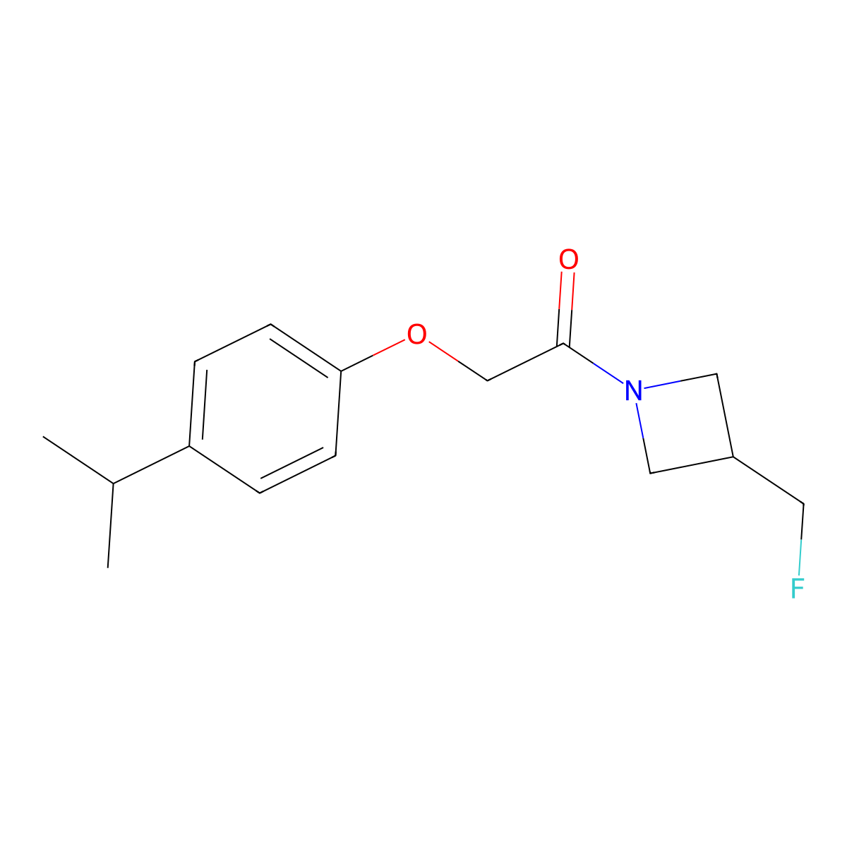 1-(3-(Fluoromethyl)azetidin-1-yl)-2-(4-isopropylphenoxy)ethanone molecular structure, CAS 2034307-10-1