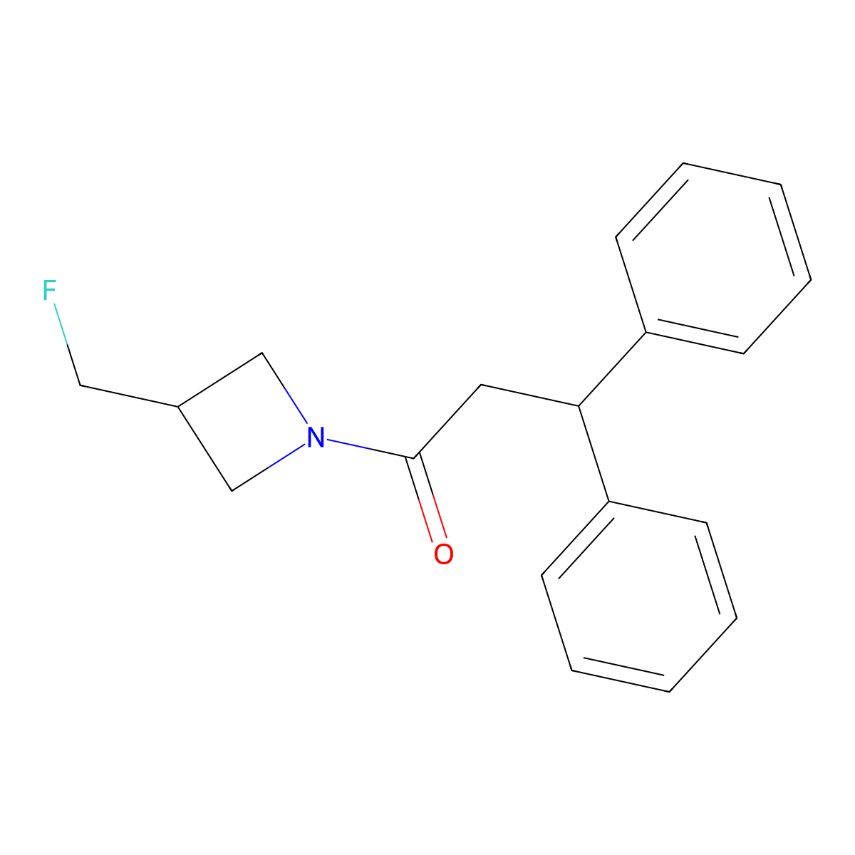 1-[3-(Fluoromethyl)azetidin-1-yl]-3,3-diphenylpropan-1-one molecular structure, CAS 2034307-38-3