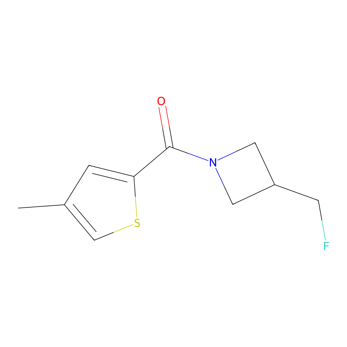 (3-(Fluoromethyl)azetidin-1-yl)(4-methylthiophen-2-yl)methanone molecular structure, CAS 2034307-58-7