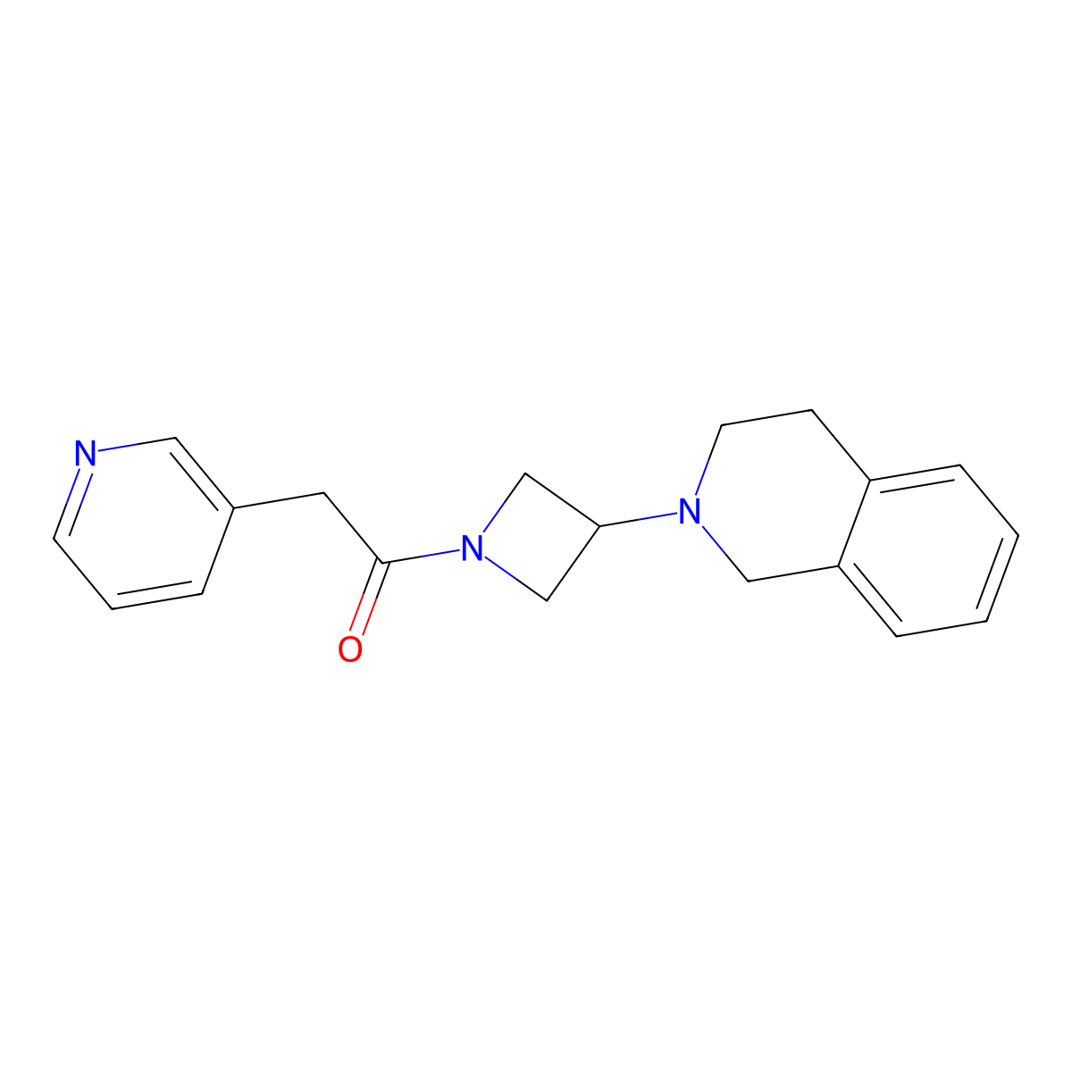 1-(3-(3,4-dihydroisoquinolin-2(1H)-yl)azetidin-1-yl)-2-(pyridin-3-yl)ethanone molecular structure, CAS 2034307-66-7