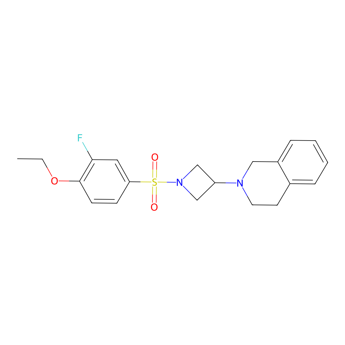 2-(1-((4-Ethoxy-3-fluorophenyl)sulfonyl)azetidin-3-yl)-1,2,3,4-tetrahydroisoquinoline molecular structure, CAS 2034307-82-7