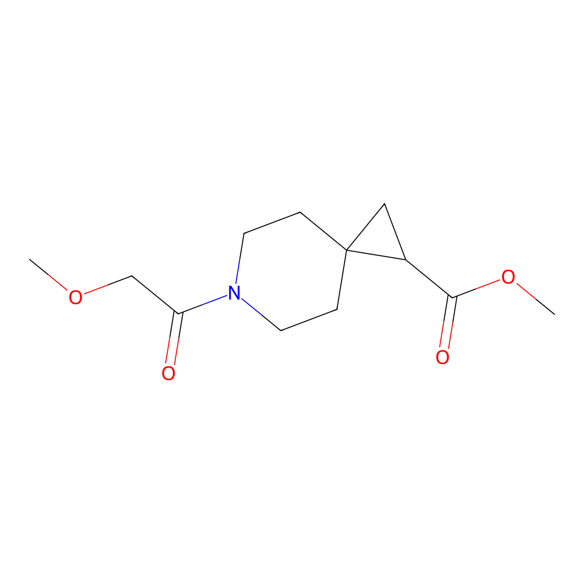 Methyl 6-(2-methoxyacetyl)-6-azaspiro[2.5]octane-1-carboxylate molecular structure, CAS 2034307-83-8