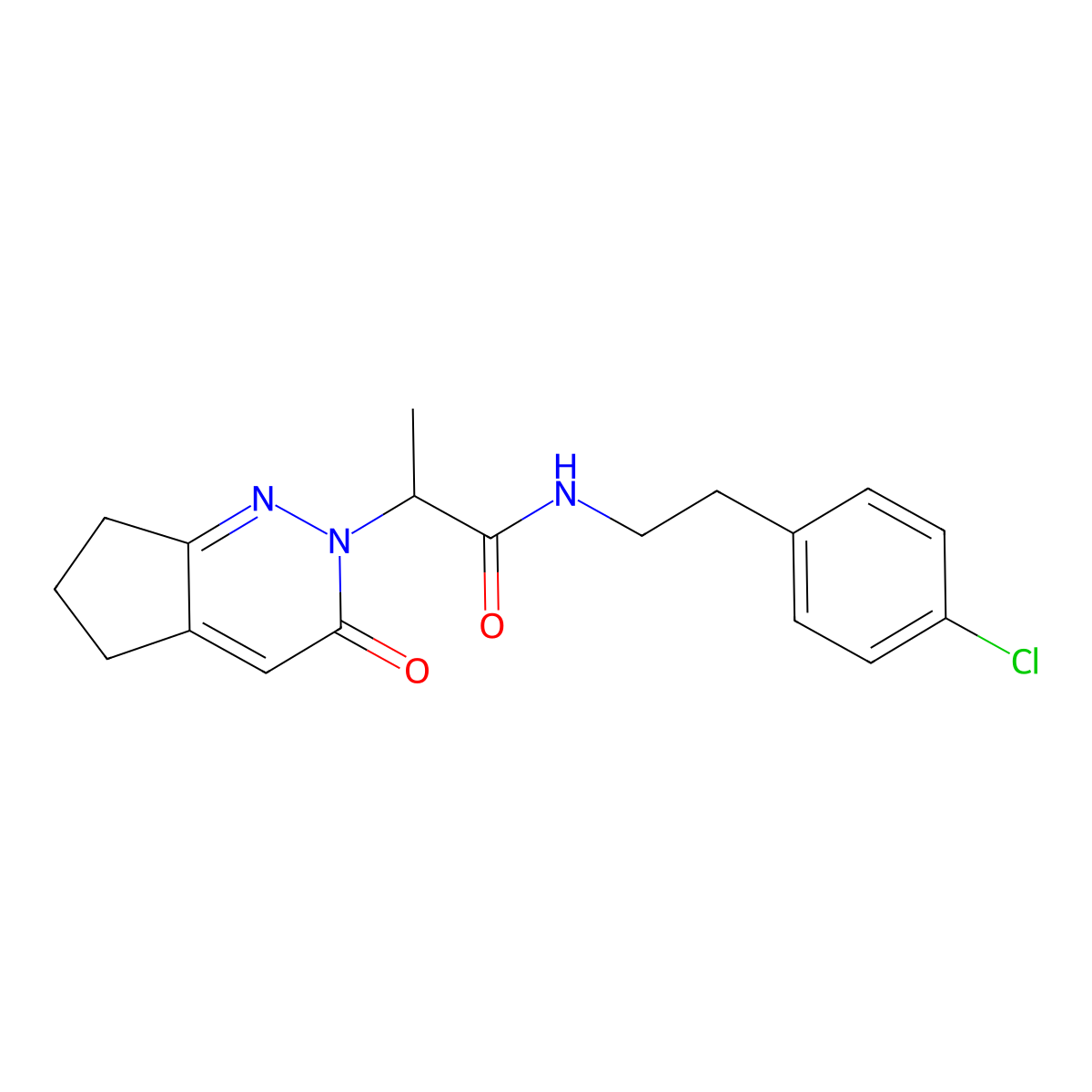 N-(4-chlorophenethyl)-2-(3-oxo-3,5,6,7-tetrahydro-2H-cyclopenta[c]pyridazin-2-yl)propanamide molecular structure, CAS 2034307-85-0